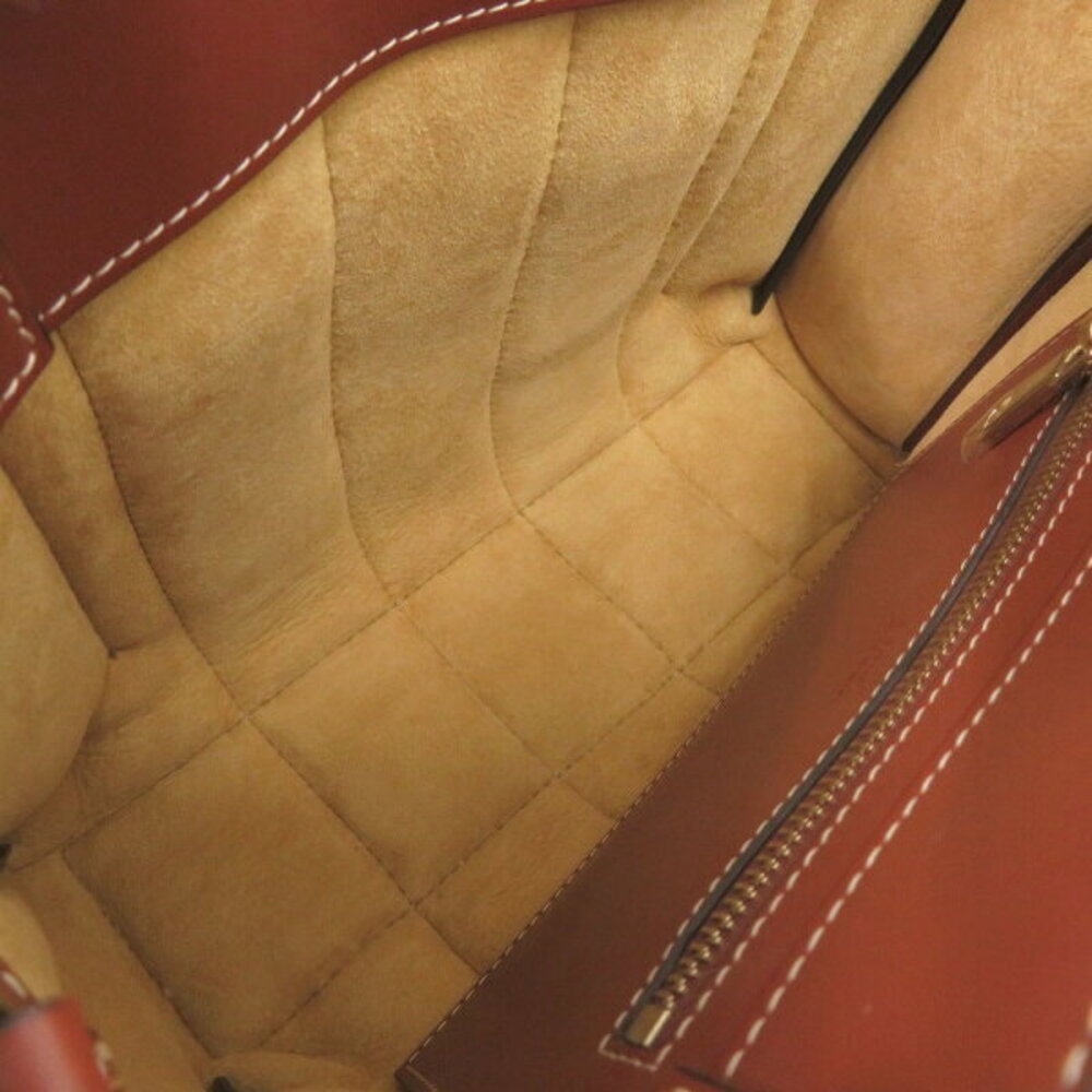 Chloe WOODY tote bag beige brown boa leather handbag - Picture 7 of 8